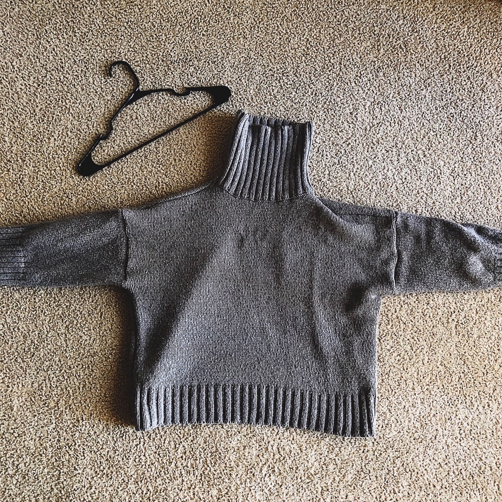 Turtleneck Ribbed Knit Top
